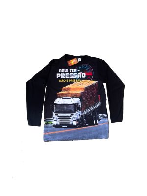Camiseta com Proteção UV 50+ Aqui tem Pressão - Não é Pressa!