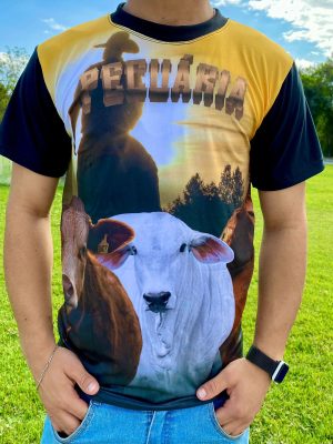 Camiseta com Proteção UV 50+ Pecuária